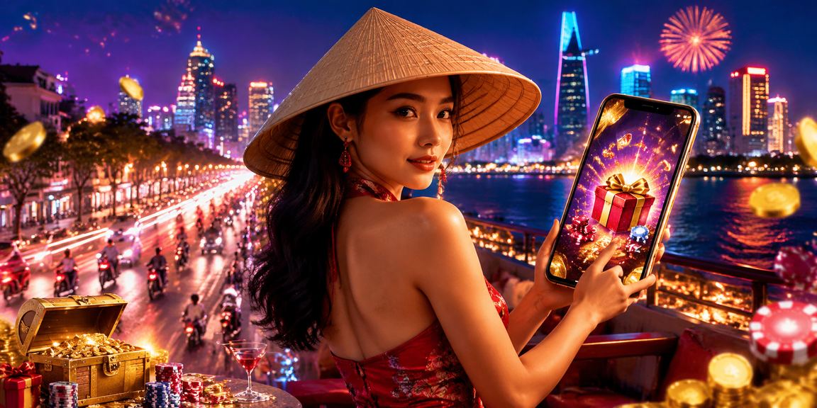 Trải nghiệm mobile casino tại Hồ Chí Minh với hình ảnh nón lá