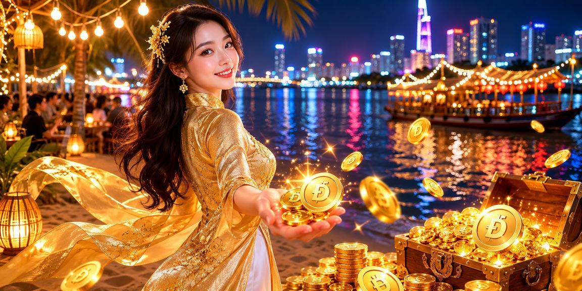 Phụ nữ Việt Nam mặc áo dài theo dõi kết quả cá cược casino vùng Mekong